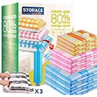 Storage Master Bolsas de almacenamiento al vacío para ropa- Bolsas ahorradoras de espacio con bomba- 12 piezas